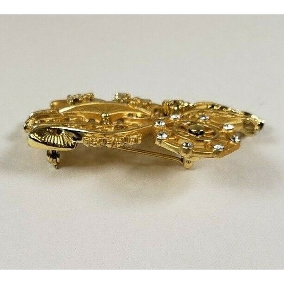 Vintage Danecraft Carnival County Fair Clear Crystal Brooch Pin - Picture 4 of 8